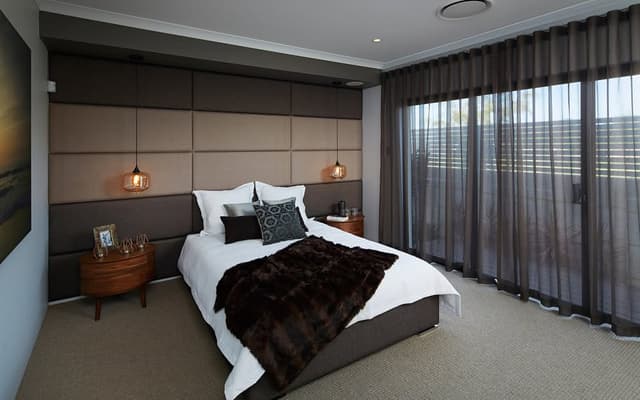 Blockout curtains installed in a Robina home — Coastline Blinds