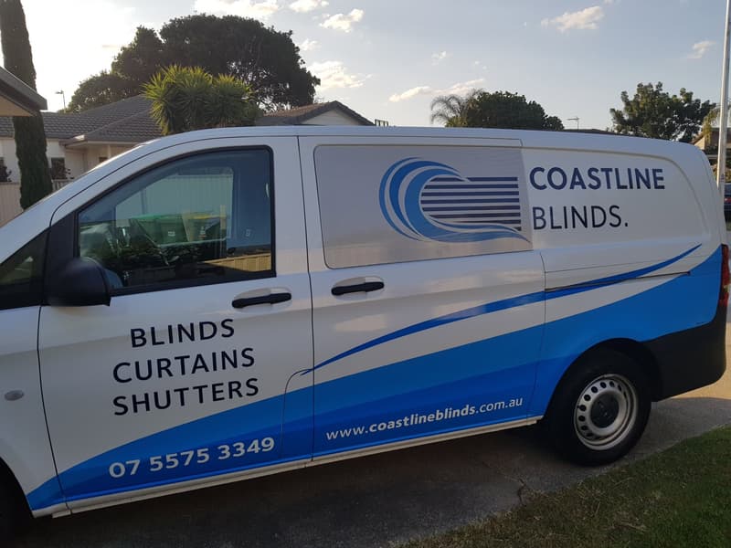 The Coastline Blinds van parked in a Gold Coast driveway before an in-home measure